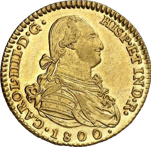 Obverse 2 Escudos 1800 M MF - Gold Coin Value - Spain, Charles IV