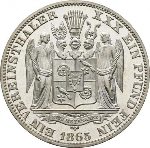 Reverse Thaler 1865 B - Silver Coin Value - Schaumburg-Lippe, Adolf Georg