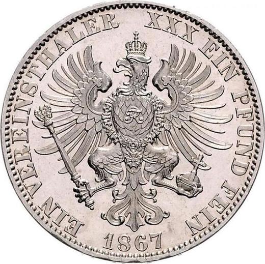 Reverse Thaler 1867 B - Silver Coin Value - Prussia, William I