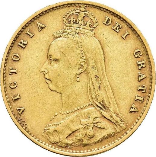 Obverse Half Sovereign 1890 JEB "Jubilee Head" - Gold Coin Value - United Kingdom, Victoria