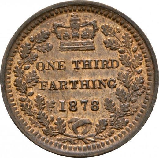 Reverse Third Farthing 1878 -  Coin Value - United Kingdom, Victoria