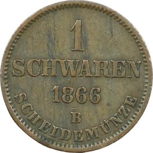 Reverse 1 Schwaren 1866 B -  Coin Value - Oldenburg, Nikolaus Frederick Peter