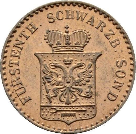 Avers 1 Pfennig 1858 A - Münze Wert - Schwarzburg-Sondershausen, Günther Friedrich Carl II