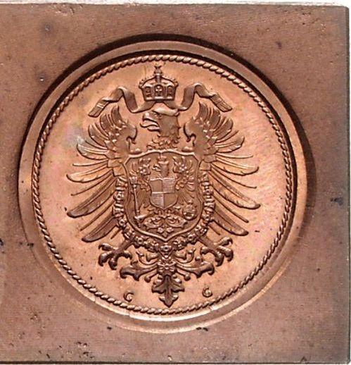 Reverse Pattern 10 Pfennig 1873 G Klippe One-sided strike Copper -  Coin Value - Germany, German Empire