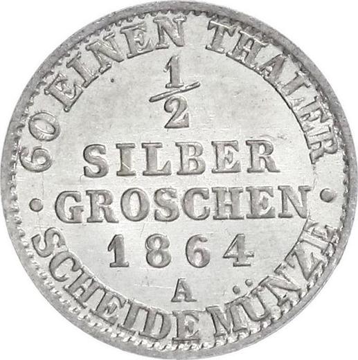 Reverse 1/2 Silber Groschen 1864 A - Silver Coin Value - Prussia, William I