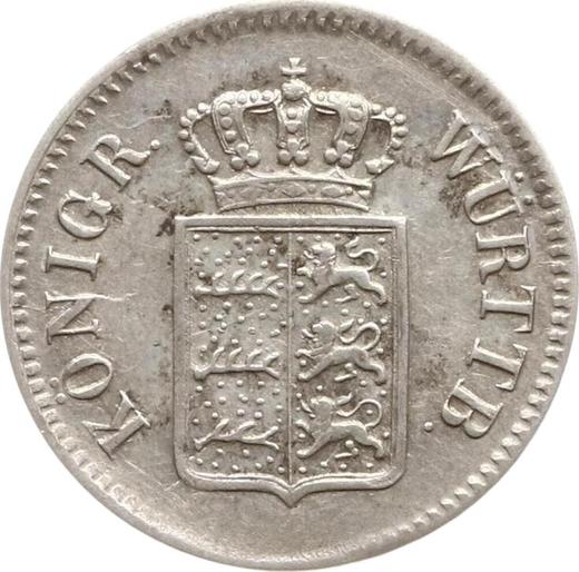 Obverse 3 Kreuzer 1844 - Silver Coin Value - Württemberg, William I