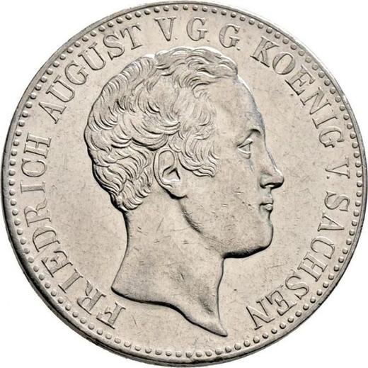 Obverse Thaler 1838 G "Mining" - Silver Coin Value - Saxony-Albertine, Frederick Augustus II
