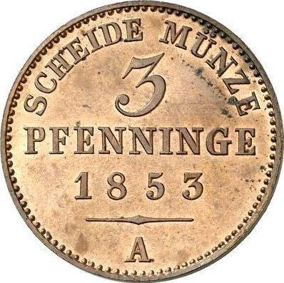 Reverse 3 Pfennig 1853 A -  Coin Value - Prussia, Frederick William IV