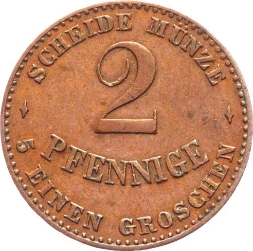 Reverse 2 Pfennig 1868 B -  Coin Value - Saxe-Coburg and Gotha, Ernest II
