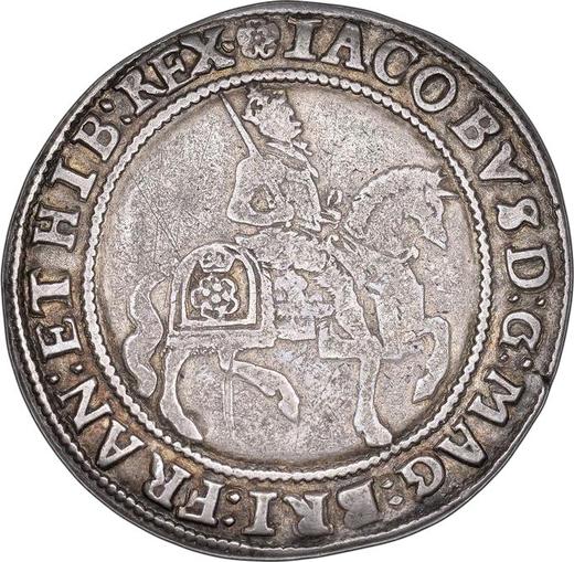 Obverse Halfcrown no date (1619-1625) "Third coinage" No line under the horseman - Silver Coin Value - United Kingdom, James I