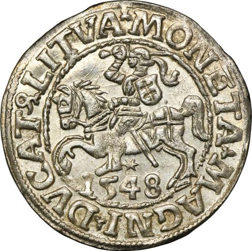 Reverse 1/2 Grosz 1548 "Lithuania" - Silver Coin Value - Poland, Sigismund II Augustus