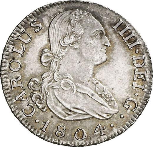 Obverse 2 Reales 1804 M FA - Silver Coin Value - Spain, Charles IV