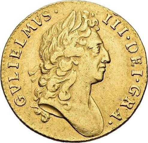 Obverse Guinea 1695 "First laureated bust" - Gold Coin Value - United Kingdom, William III