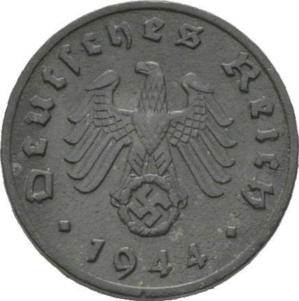 Reverse 1 Reichspfennig 1944 F "Type 1940-1945" -  Coin Value - Germany, Third Reich