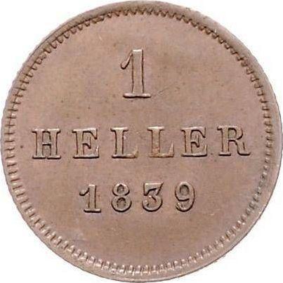 Revers Heller 1839 - Münze Wert - Bayern, Ludwig I