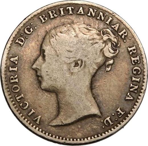 Anverso 3 peniques 1862 - valor de la moneda de plata - Gran Bretaña, Victoria