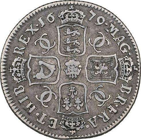 Reverse Shilling 1679 "Second laureate bust" Plume on both sides - Silver Coin Value - United Kingdom, Charles II