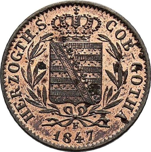 Obverse 1 Pfennig 1847 F -  Coin Value - Saxe-Coburg and Gotha, Ernest II