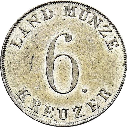 Реверс монеты - 6 крейцеров 1831 года - цена серебряной монеты - Саксен-Кобург-Гота, Эрнст I