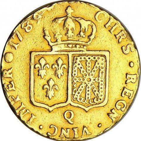 Reverse Double Louis d'Or 1789 Q "Type 1785-1792" - Gold Coin Value - France, Louis XVI