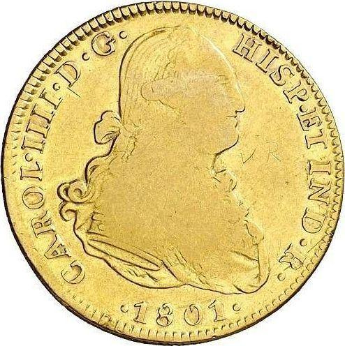 Avers 4 Escudos 1801 Mo FM - Goldmünze Wert - Mexiko, Karl IV