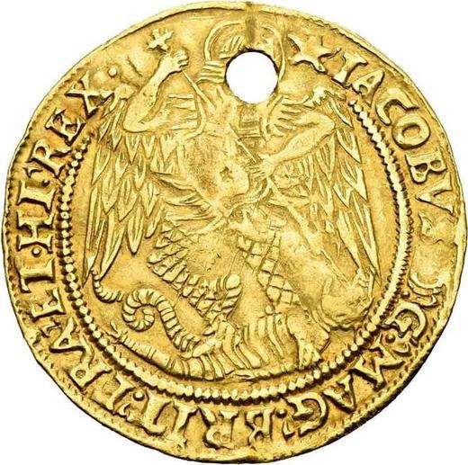 Аверс монеты - Энджел без года (1604-1619) "Второй выпуск" Отверстие - цена золотой монеты - Великобритания, Яков I