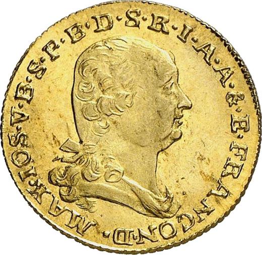 Аверс монеты - Гульден 1803 года - цена золотой монеты - Вюрцбург, Максимилиан I