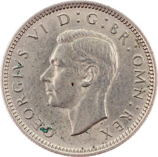 Аверс монеты - 6 пенсов 1950 года HP - цена  монеты - Великобритания, Георг VI