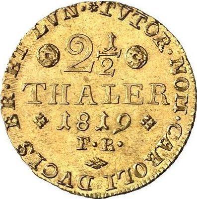 Reverse 2 1/2 Thaler 1819 FR - Gold Coin Value - Brunswick-Wolfenbüttel, Charles II