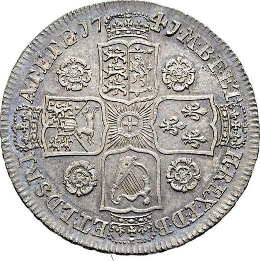 Rewers monety - 1/2 korony 1741 "Portret w młodych latach" - cena srebrnej monety - Wielka Brytania, Jerzy II