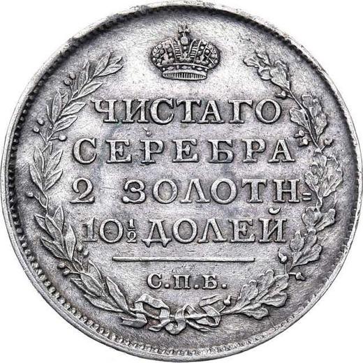 Reverse Poltina 1815 СПБ МФ "An eagle with raised wings" - Silver Coin Value - Russia, Alexander I