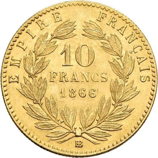 Reverse 10 Francs 1866 BB "Type 1861-1868" - Gold Coin Value - France, Napoleon III