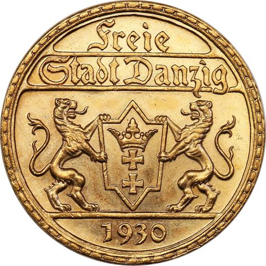 Reverse 25 Gulden 1930 "Statue Of Neptune" - Gold Coin Value - Poland, Free City of Danzig
