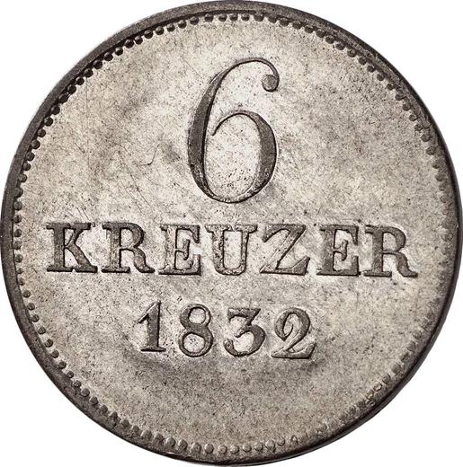 Reverse 6 Kreuzer 1832 - Silver Coin Value - Hesse-Cassel, William II