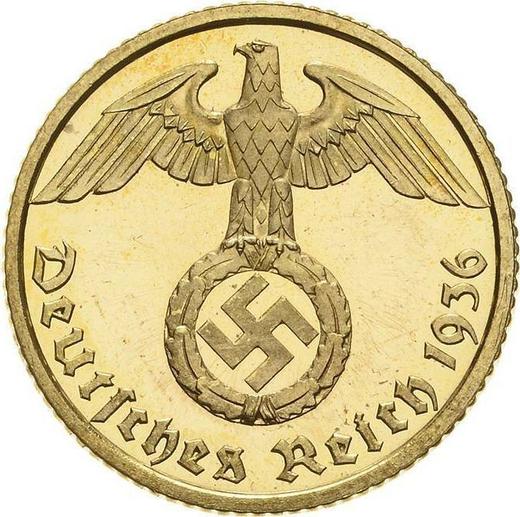 Reverse 10 Reichspfennig 1936 G "Type 1936-1939" -  Coin Value - Germany, Third Reich