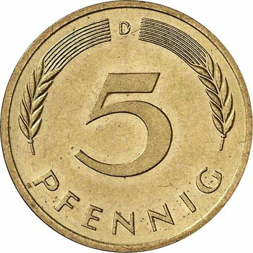 Obverse 5 Pfennig 1985 D -  Coin Value - Germany, FRG
