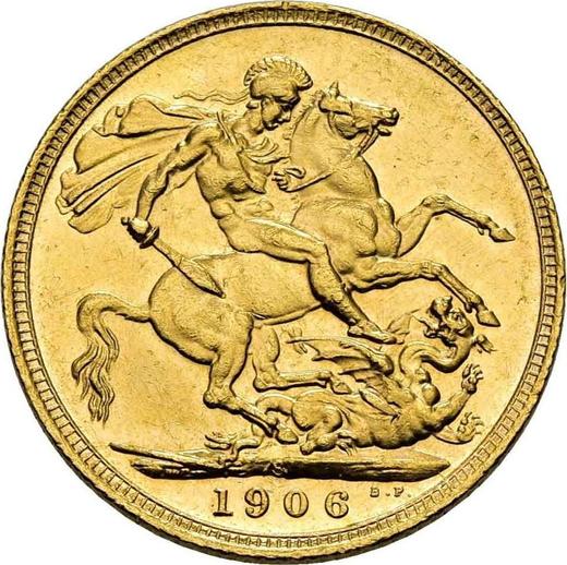 Reverse Sovereign 1906 S - Gold Coin Value - Australia, Edward VII