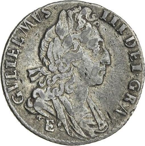 Obverse Sixpence 1697 E "Third laureate bust" Small crowns - Silver Coin Value - United Kingdom, William III