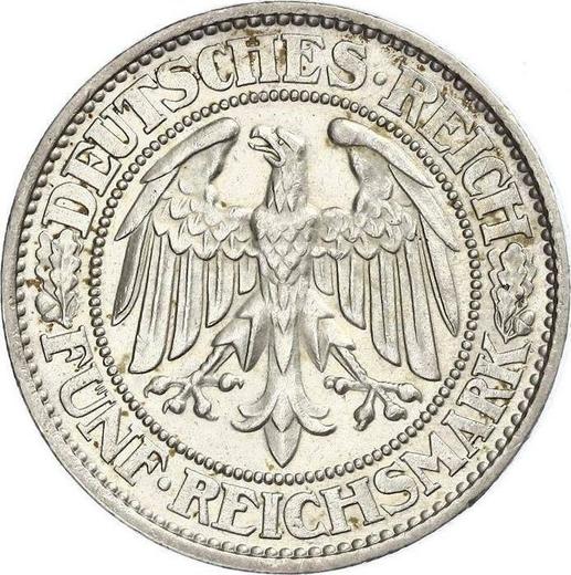 Obverse 5 Reichsmark 1930 A "Oak Tree" - Silver Coin Value - Germany, Weimar Republic