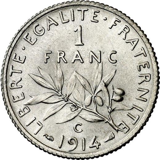 Revers 1 Franken 1914 C "Sämann" - Silbermünze Wert - Frankreich, Dritte Republik