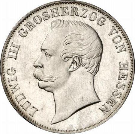 Obverse Thaler 1865 - Silver Coin Value - Hesse-Darmstadt, Louis III