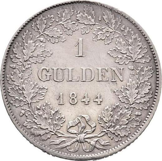 Reverse Gulden 1844 - Silver Coin Value - Nassau, Adolphe