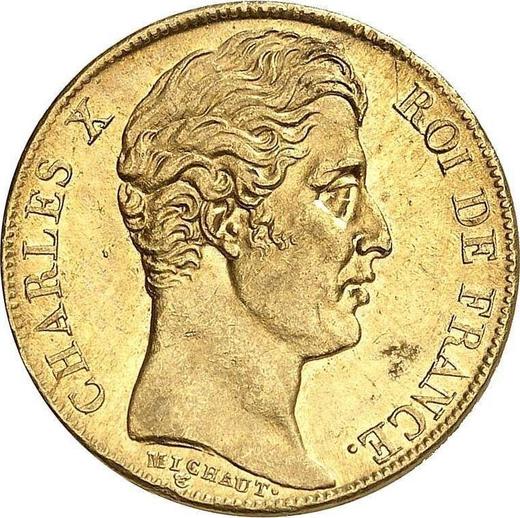 Obverse 20 Francs 1825 W "Type 1825-1830" - Gold Coin Value - France, Charles X