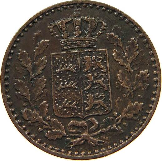 Avers 1/2 Kreuzer 1862 "Typ 1858-1864" - Münze Wert - Württemberg, Wilhelm I