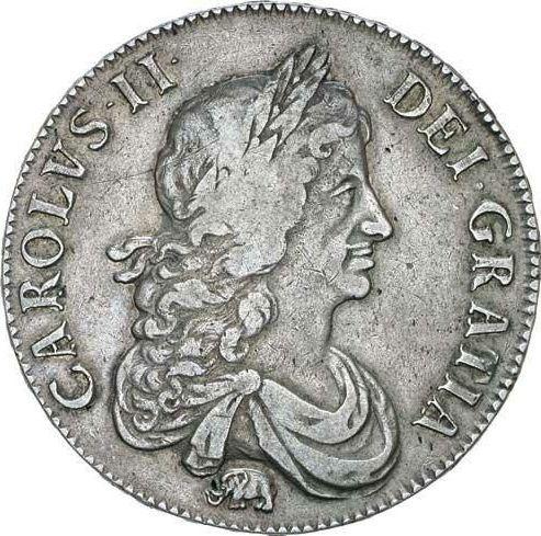 Obverse Crown 1666 "Second laureate bust" Elephant - Silver Coin Value - United Kingdom, Charles II