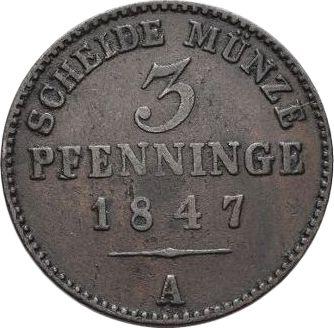 Reverse 3 Pfennig 1847 A - Coin Value - Prussia, Frederick William IV