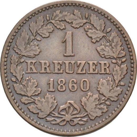 Reverse Kreuzer 1860 -  Coin Value - Nassau, Adolphe