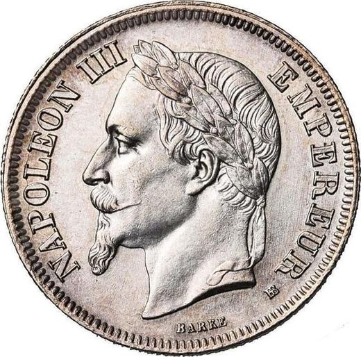 Obverse 2 Francs 1866 BB "Type 1866-1870" - Silver Coin Value - France, Napoleon III