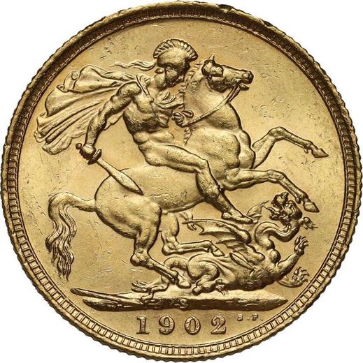 Reverse Sovereign 1902 S - Gold Coin Value - Australia, Edward VII