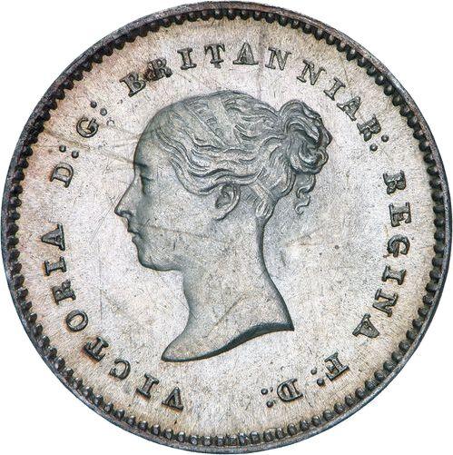 Anverso 2 peniques 1853 - valor de la moneda de plata - Gran Bretaña, Victoria